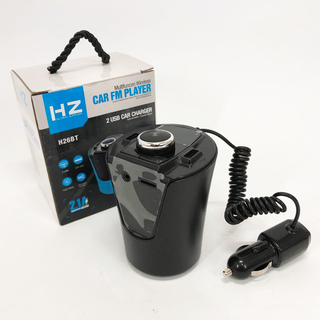 Автомобильный FM-трансмиттер модулятор HZ FM MOD H26+BT BX6 питание от прикуривателя c Bluetooth