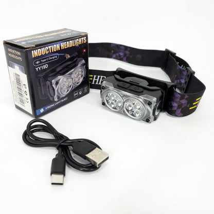 Фонарь налобный YY-19D-6SMD Li-Ion, Светодиодный фонарь на лоб, Фонарик на голову с зарядкой