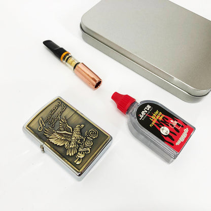 Зажигалка бензиновая в подарочной коробке N12, подарочные прикольные зажигалки, подарок зажигалка парню