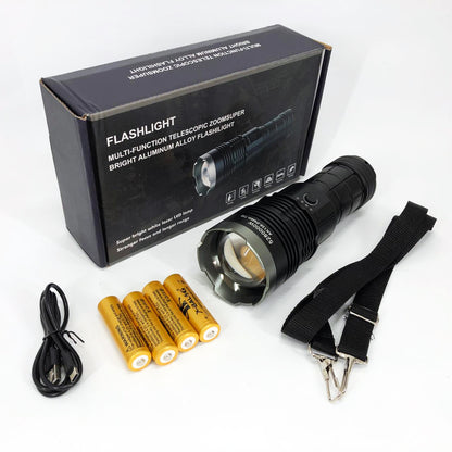 Ручной фонарь Police AK138 WHITE LASER LED PM60-TG с зарядкой USB, работающий от 4х18650 аккумуляторов
