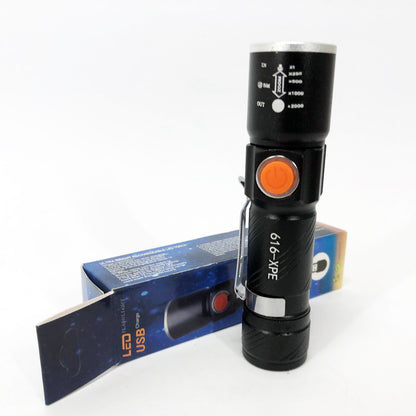 Карманный фонарик Police 616-XPE, Портативный светодиодный фонарь с зарядкой, Алюминеевый фонарь