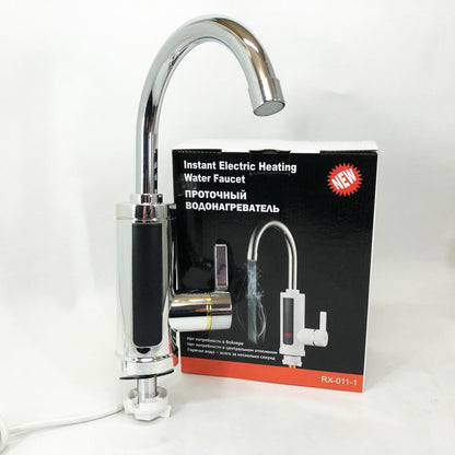 Водонагреватель проточный Delimano RX-0111c LCD дисплеем 3 кВт Кран электрический нижнее подключение