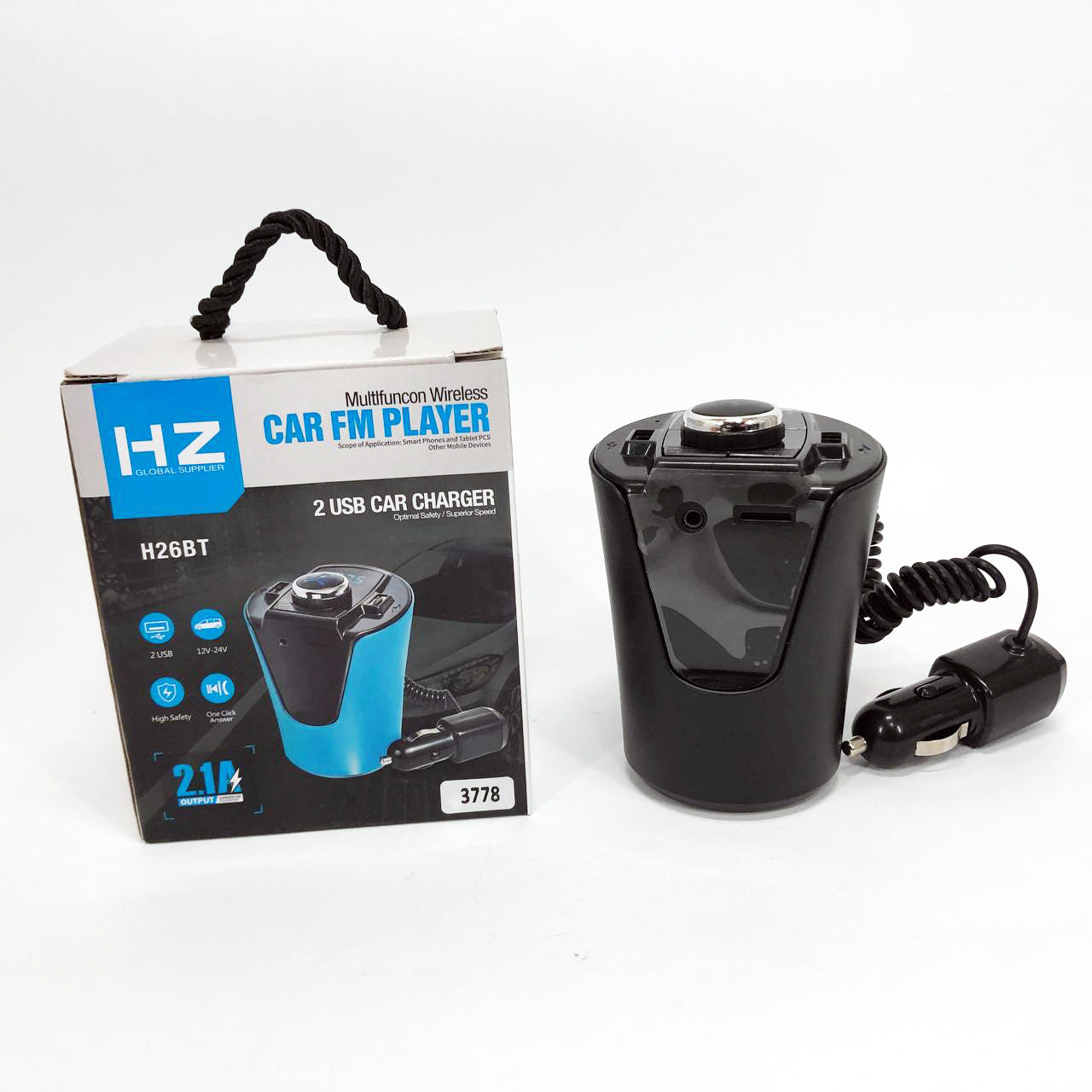 Автомобильный FM-трансмиттер модулятор HZ FM MOD H26+BT BX6 питание от прикуривателя c Bluetooth