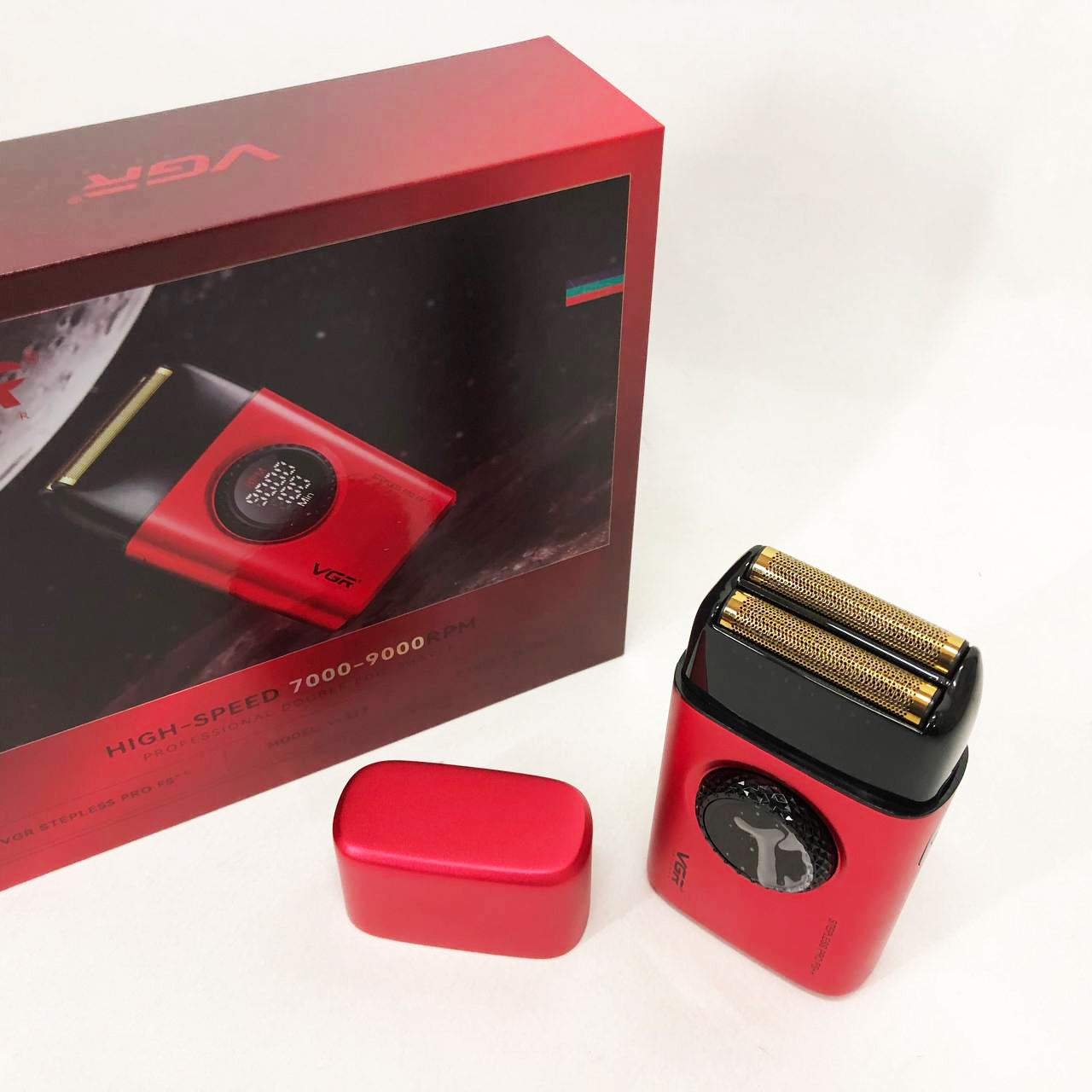 Электробритва VGR V-377 RED шейвер, Электрическая аккумуляторная бритва для бритья, шейвер мужской