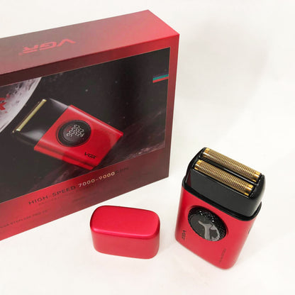 Электробритва VGR V-377 RED шейвер, Электрическая аккумуляторная бритва для бритья, шейвер мужской