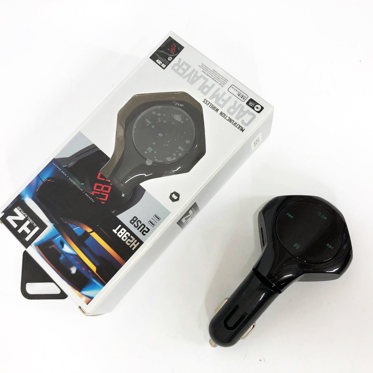 Трансмиттер Автомобильный FM модулятор FM H29 BT, Модулятор для мобильных устройств в авто. Цвет: черный