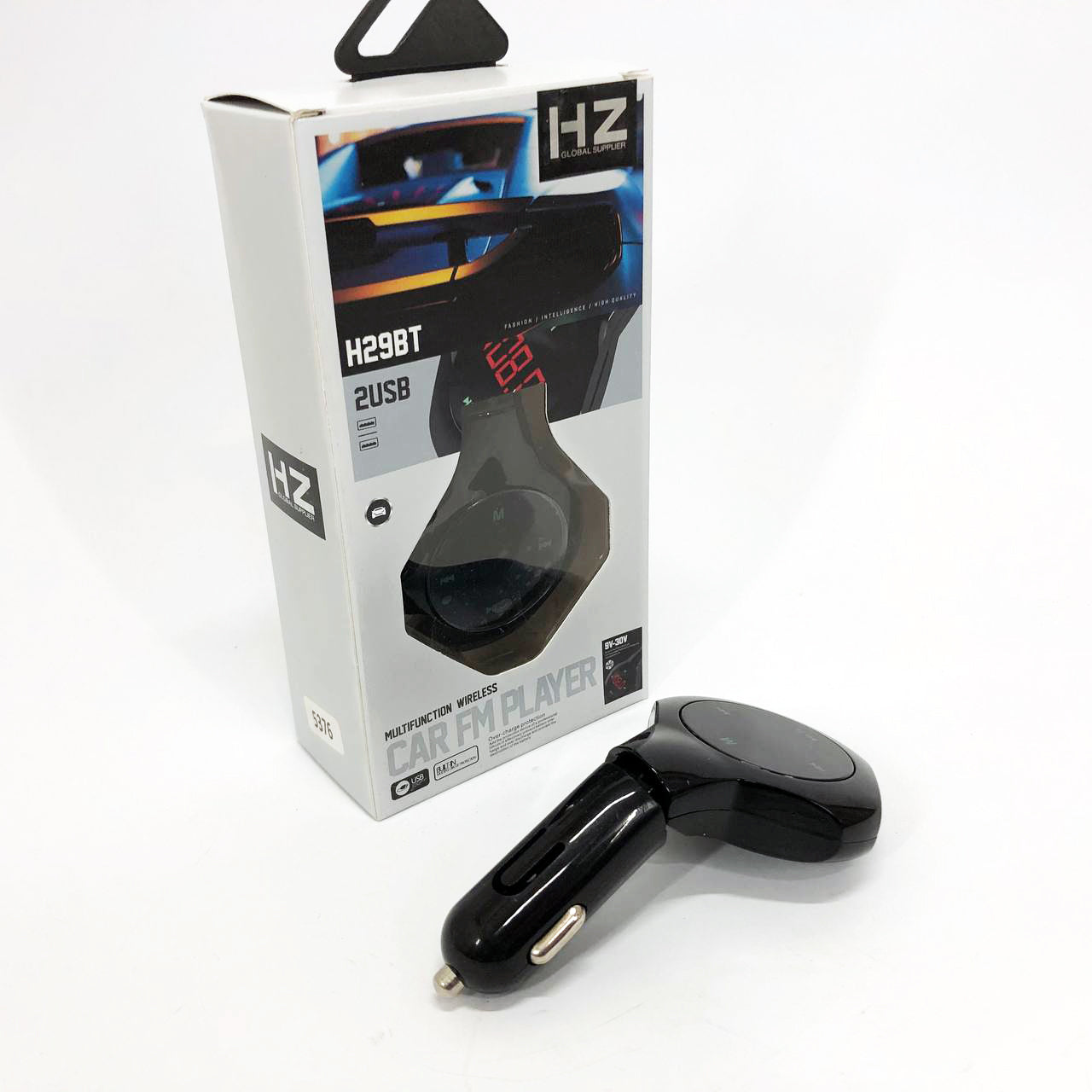 Трансмиттер Автомобильный FM модулятор FM H29 BT, Модулятор для мобильных устройств в авто. Цвет: черный