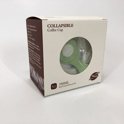 Кружка туристическая (складная/силиконовая), силиконовая складная термокружка. Цвет: зеленый