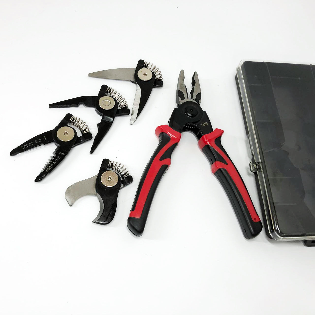 Багатофункціональний набір швидкозмінних інструментів 5 в 1 (плоскогубці, зачищення ізоляції, щипці обтискні)