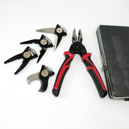 Багатофункціональний набір швидкозмінних інструментів 5 в 1 (плоскогубці, зачищення ізоляції, щипці обтискні)