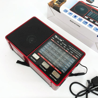 Радіо GOLON RX-8866 цифровий портативний радіоприймач з ліхтариком функцією PowerBank.