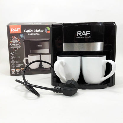 Кофеварка 2 чашки полуавтоматическая RAF R.115 650 Вт,  Капельная кофеварка электрическая для кухни