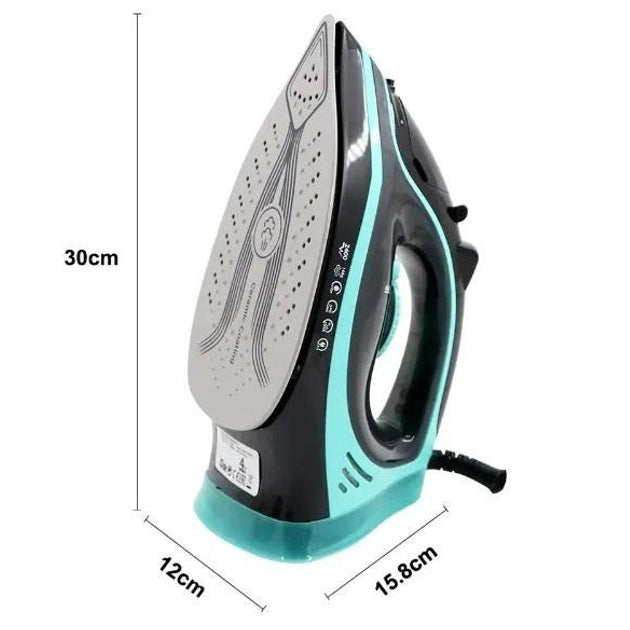 Утюг паровой RAF R.1250 с керамической подошвой и функцией самоочистки 2200 Вт. Цвет: синий