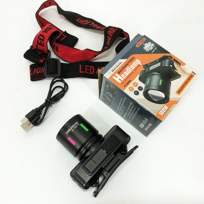 Фонарь налобный KX-1832-TG, Мощный фонарь для рыбалки, Фонарик на голову для домашних работ