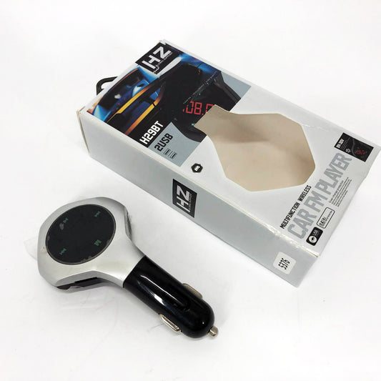 Трансмиттер Автомобильный FM модулятор FM H29 BT, Модулятор для мобильных устройств в авто. Цвет: серый