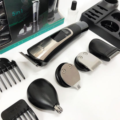 Набор для стрижки VGR 5 в 1 V-111, 9 насадок, Аккумуляторный универсальный триммер для стрижки