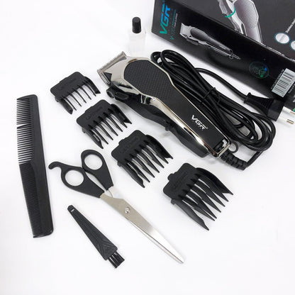 Машинка для стрижки VGR V-130 проводная профессиональная с насадками для окантовки триммер для волос