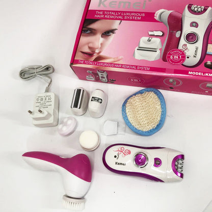 Эпилятор женский многофункциональный 6 в 1 пинцетный Kemei KM-3066 Х массажер уход за кожей 2 скорости