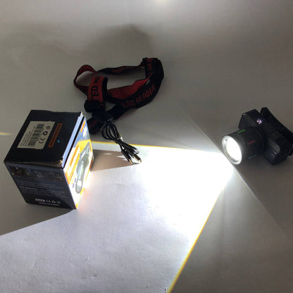 Фонарь налобный KX-1832-TG, Мощный фонарь для рыбалки, Фонарик на голову для домашних работ