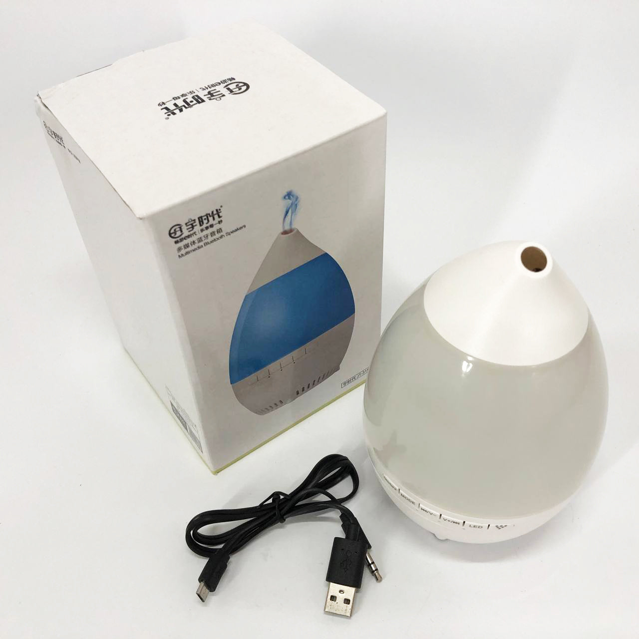 Колонка увлажнитель с диодной подсветкой JT-315, Ионизатор увлажнитель воздуха аромадиффузор. Цвет: белый