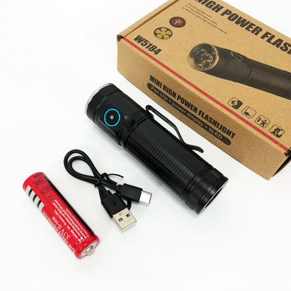 Ручний ліхтарик W5184-6XHP360, Супер яскравий ліхтарик, Суперпотужний пошуковий ручний ліхтар тактичний