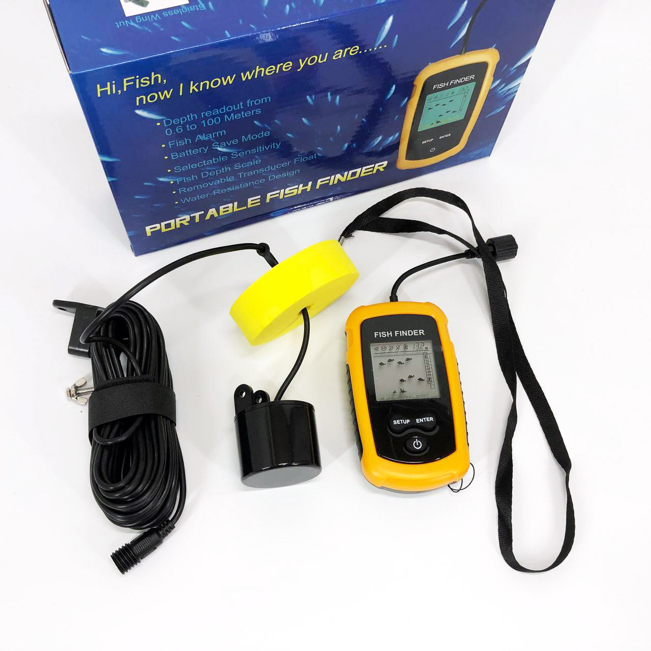Эхолот портативный Fish Finder до 100м сонар портативный универсальный