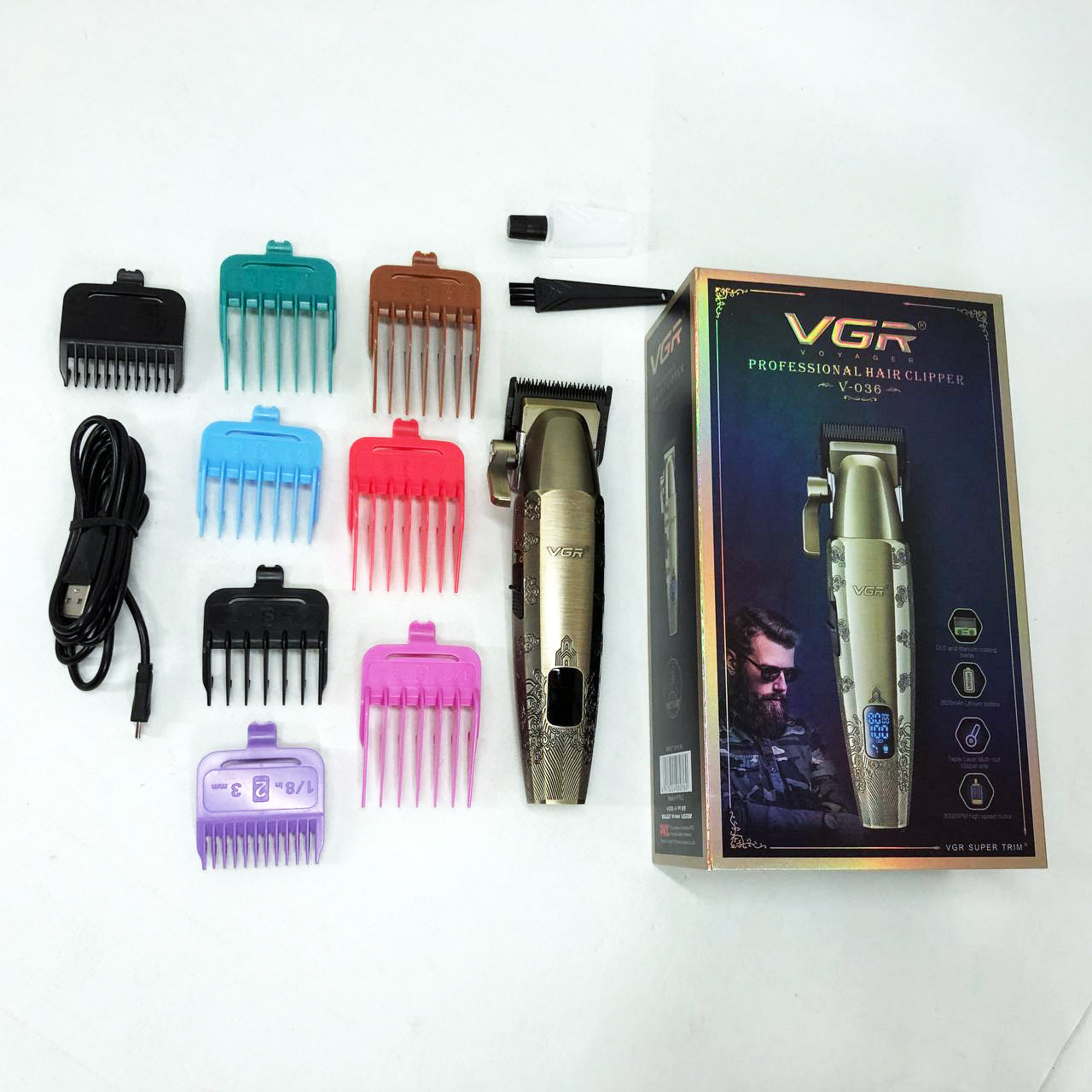 Аккумуляторная машинка для стрижки VGR V-036