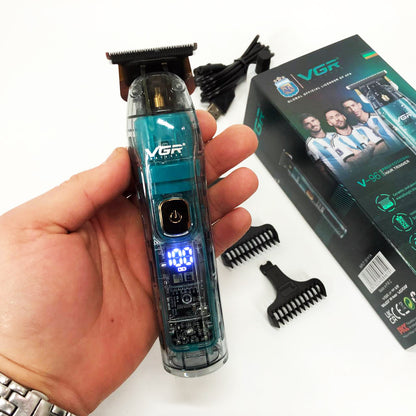 Беспроводная мужская электрическая машинка для стрижки VGR V-961, Триммер аккумуляторный для волос и бороды
