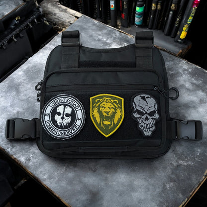 Тактична сумка нагрудна з патч-панеллю, чоловіча розвантажувальна сумка, розвантаження жилет