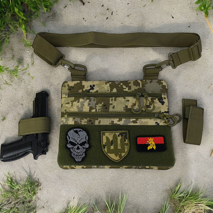 Сумка-кобура піксель камуфляж, тактична чоловіча сумка з тканини кордури AOR-1