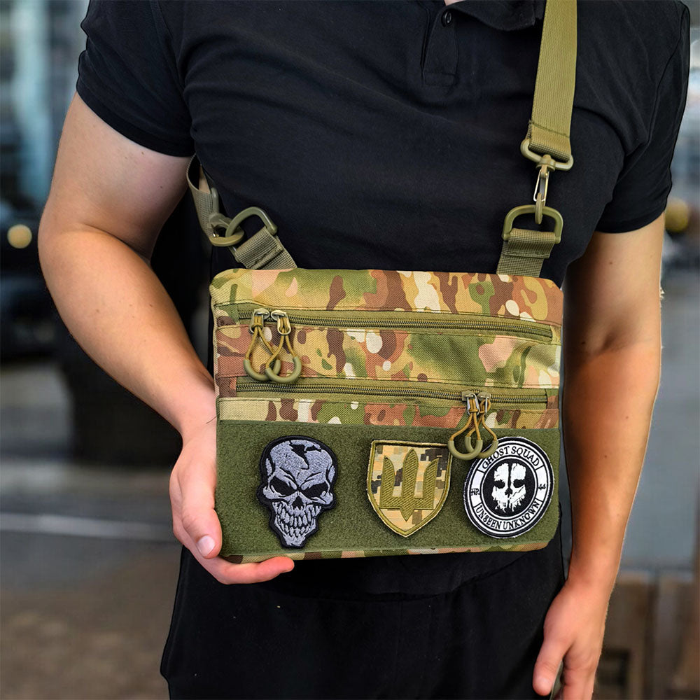 Нагрудная сумка тактическая тканевая, Рюкзак ВСУ, Сумка ВСУ, Армейская сумка через плечо