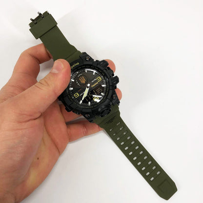 Часы наручные мужские SKMEI 6851/1586AG, Военные мужские наручные часы зеленые, Часы спортивные