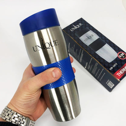 Термокружка UNIQUE UN-1072 0.38 л, Термокружка для детей, Термос для питьевой воды. Цвет: синий