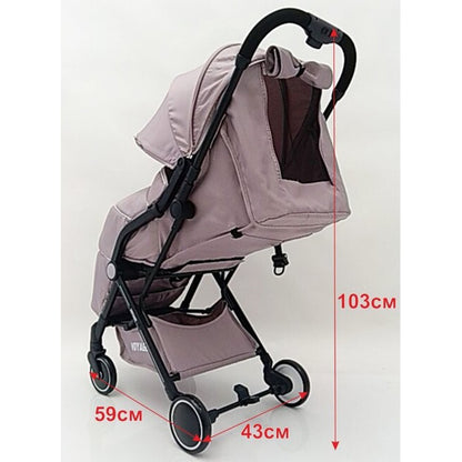 Детская прогулочная легкая коляска книжка складная Voyage Smart T3101F. Цвет: розовый
