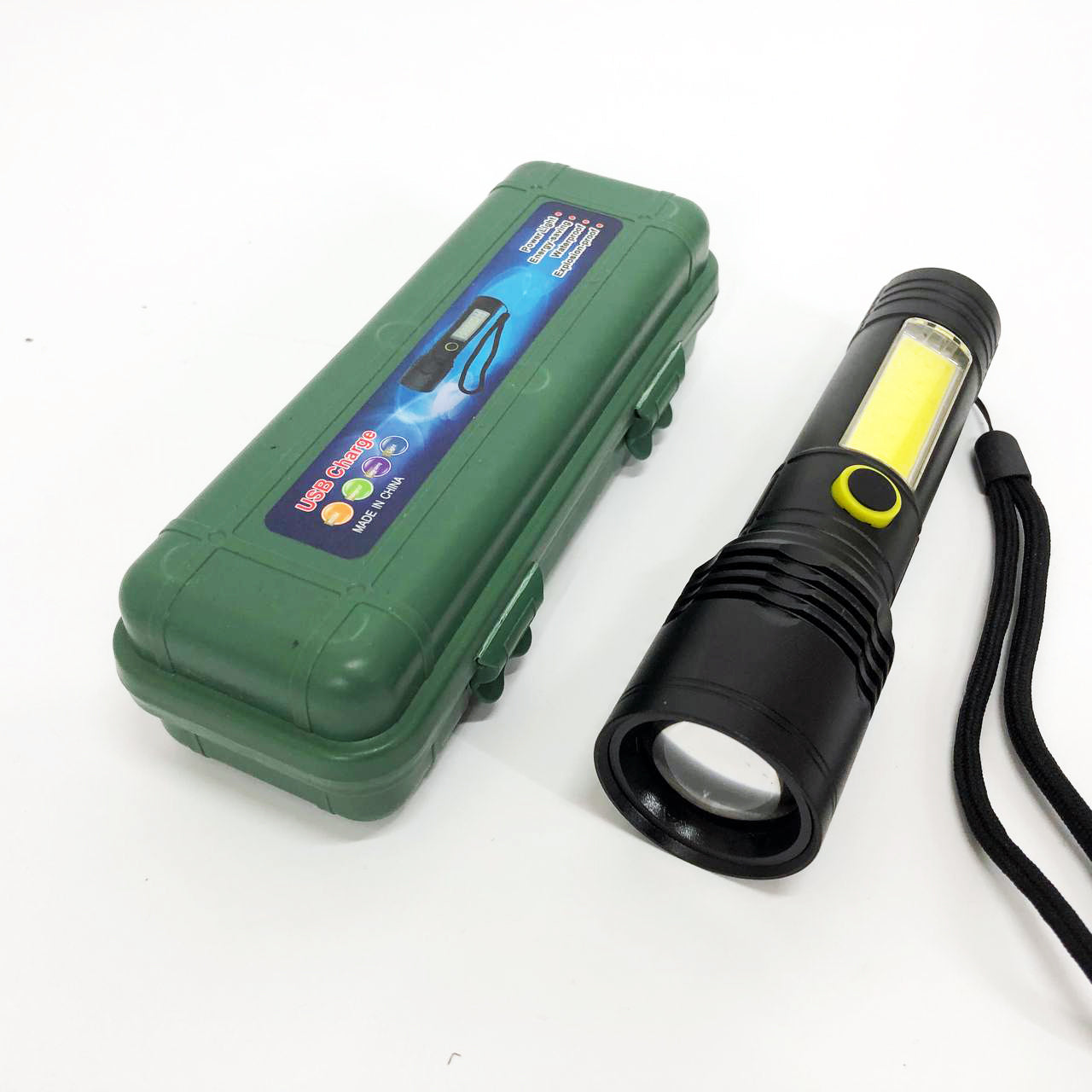 Фонарик BN-537-TG+COB (White+red), Тактичный фонарь ручной, Топ-фонарик, Фонарик полис