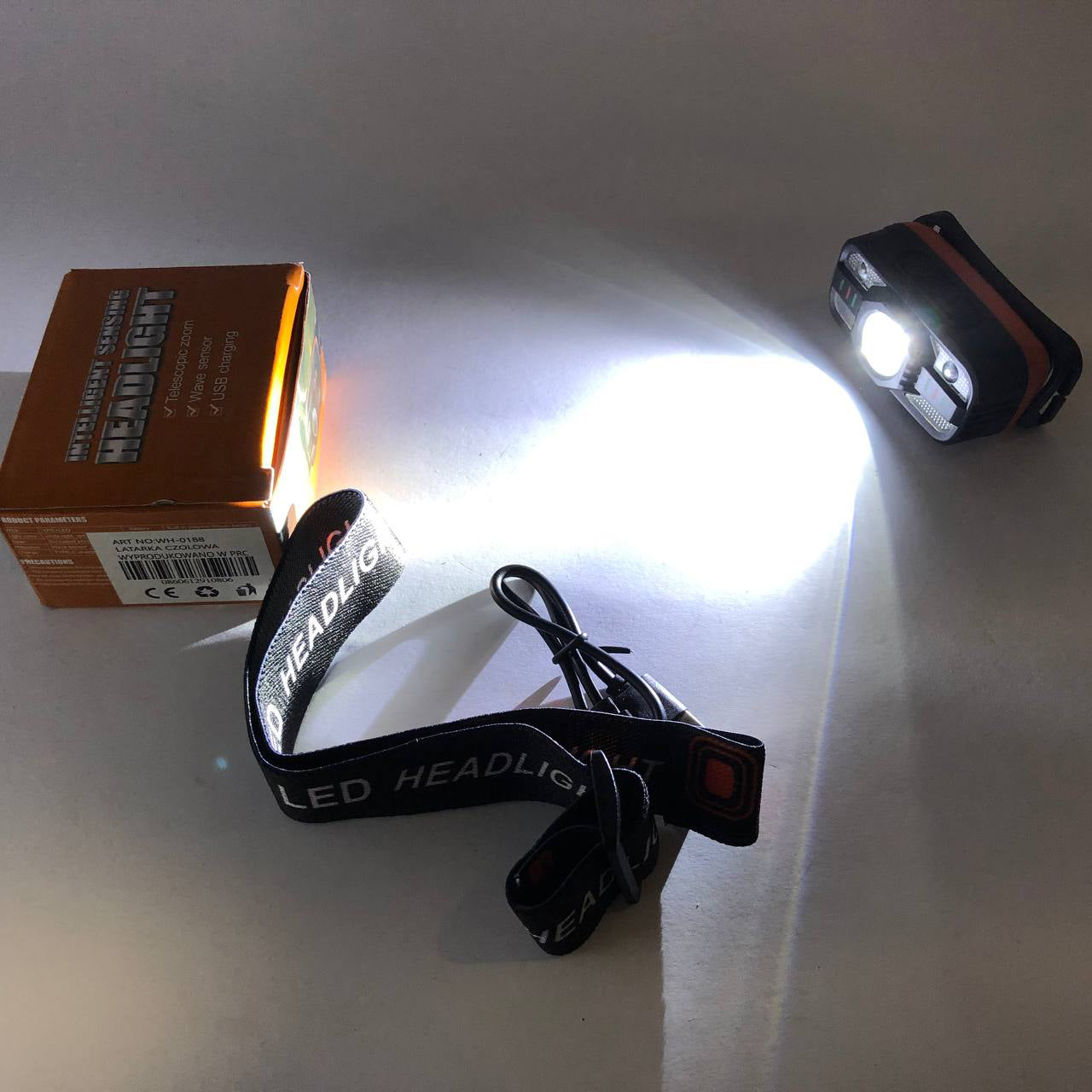 Налобный фонарь WH-0188, XPE+SMD, Налобный фонарь для туризма рыбалки и охоты, Налобная лампа