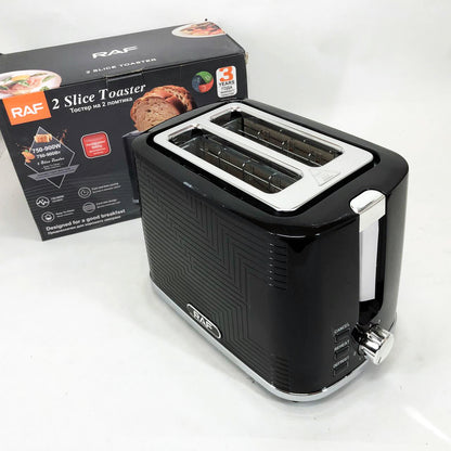 Тостер RAF R.2102, 900 Вт, 2 широких слота, функция размораживания и подогрева