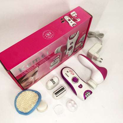 Эпилятор женский многофункциональный 6 в 1 пинцетный Kemei KM-3066 Х массажер уход за кожей 2 скорости