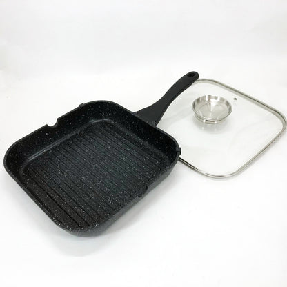 Сковорода гриль UNIQUE UN-4012 стильная 24см, Надежная сковорода с антипригарным покрытием