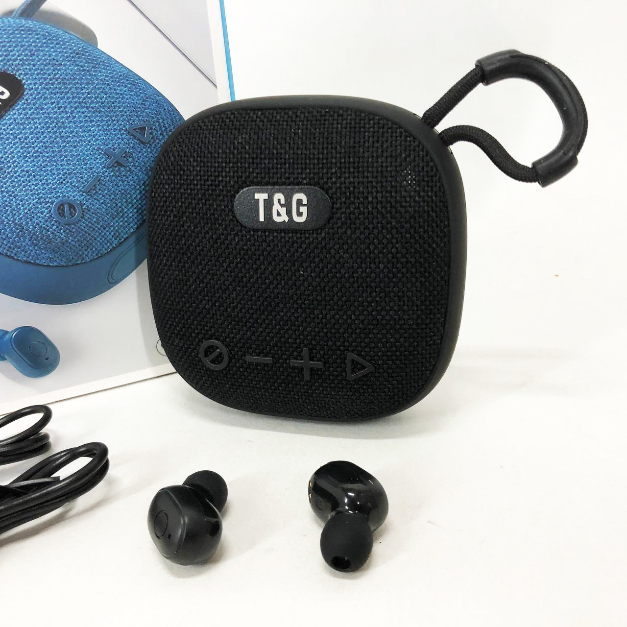 Колонка-Bluetooth с наушниками TG813. Цвет: черный