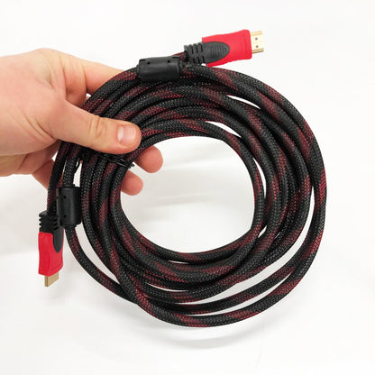 Кабель усиленный 5м переходник адаптер HDMI-HDMI папа-папа аудио видео шнур в обмотке