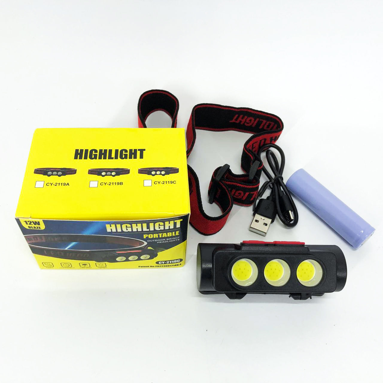 Фонарь налобный аккумуляторный PLD-2119C, Фонарик военный светодиодный налобный фонарик