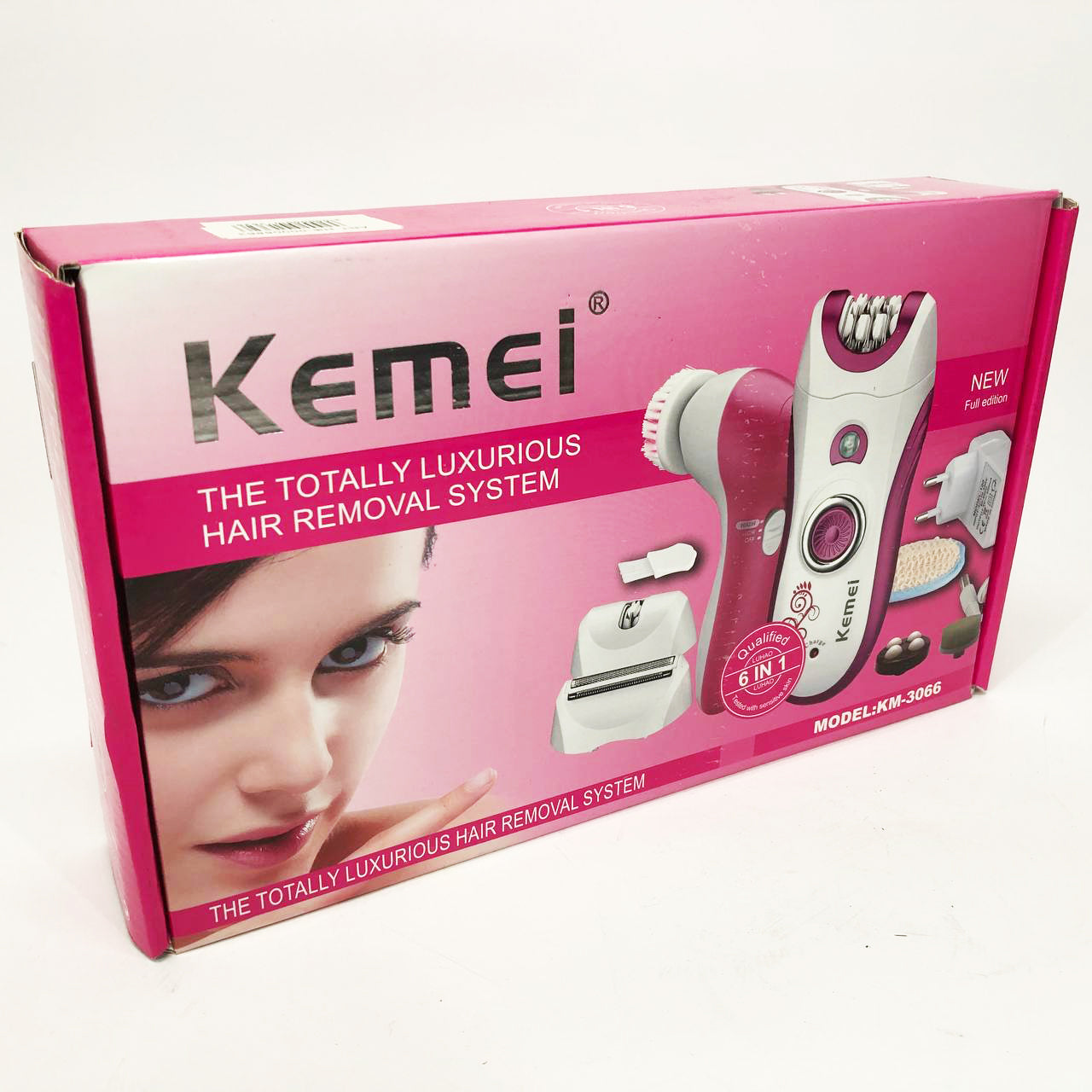 Эпилятор женский многофункциональный 6 в 1 пинцетный Kemei KM-3066 Х массажер уход за кожей 2 скорости