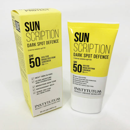 Солнцезащитный крем с осветительным эффектом Instytutum Sunscription Dark Spot Defence SPF 50, 50 мл
