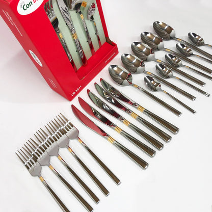 Набір столових приладів 24 предметів Con Brio CB-3912