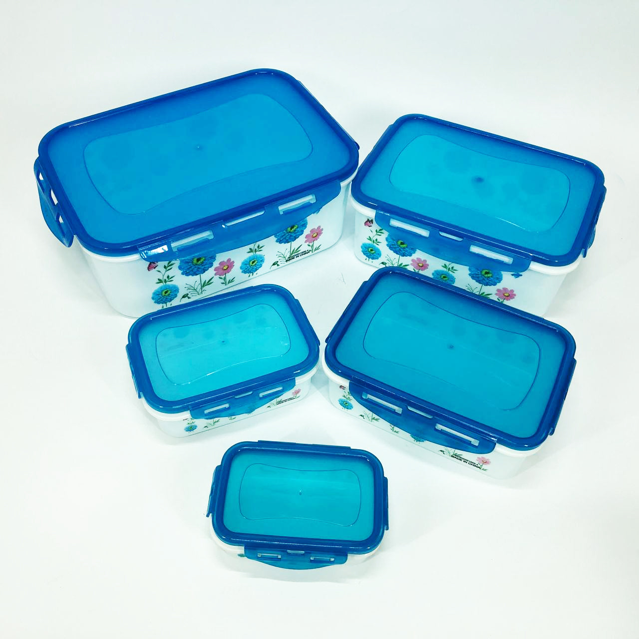 Набор контейнеров UNIQUE UN-1514 5шт. Цвет: голубой