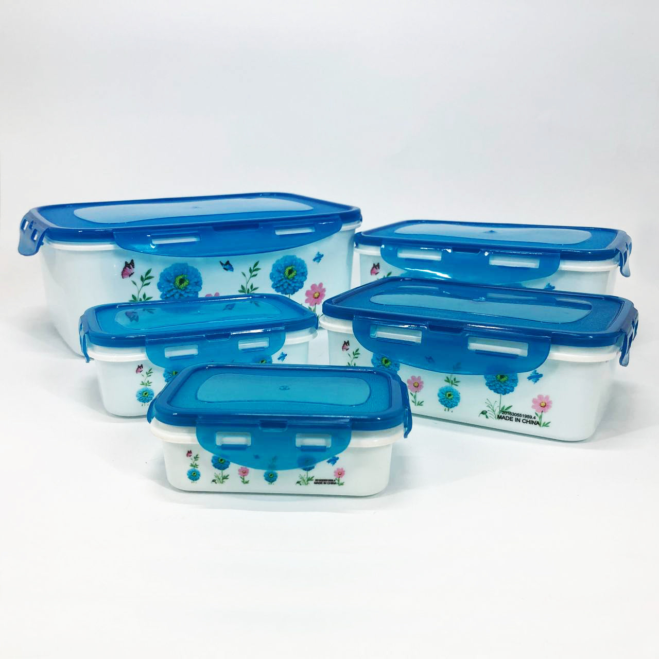 Набор контейнеров UNIQUE UN-1514 5шт. Цвет: голубой