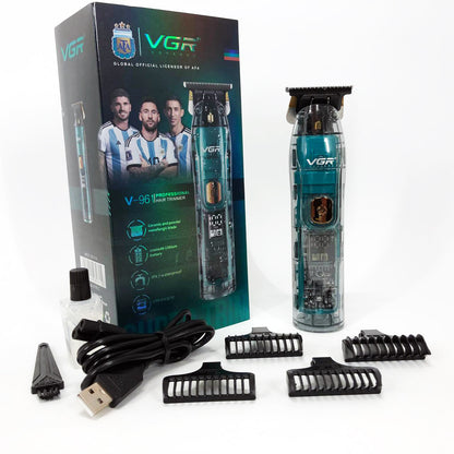 Беспроводная мужская электрическая машинка для стрижки VGR V-961, Триммер аккумуляторный для волос и бороды