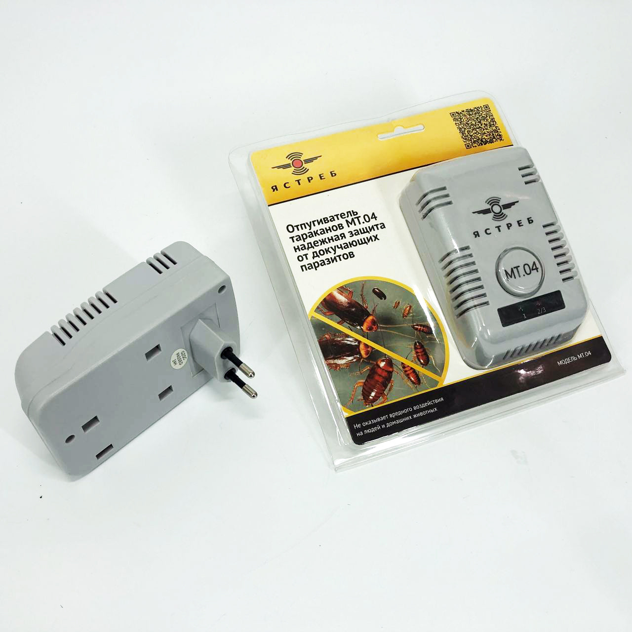 Ультразвуковой отпугиватель тараканов Ястреб МТ.04, электронный отпугиватель насекомых