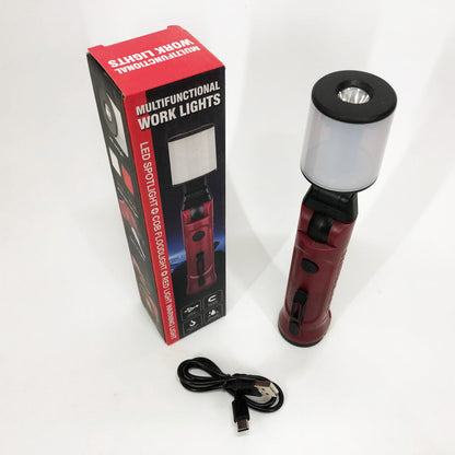 Фонарь аккумуляторный WORKLIGHT-072-XPE 10W 350Lm с крюком и магнитом, Многофункциональный led фонарь